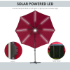 255cm Patio Parasol Market Table with Push Button 18 Sturdy Ribs - Image 3