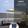 3m Cantilever Parasol w/ Solar Lights Power Bank Garden Umbrella 2-Tier Roof - Image 3