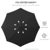 Garden 24 LED Light Parasol Outdoor Tilt Sun Umbrella Patio Club Party Sunshade - Image 3