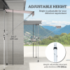 2x1.5m Adjustable Outdoor Aluminium Frame Awning - Image 3