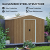 Outdoor Garden Roofed Metal Storage Shed Tool Box Ventilation & Sliding Doors - Image 3