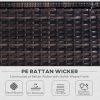 6 PC Rattan Sofa Coffee Table Set Sectional Wicker Weave Furniture - Image 3