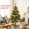HOMCOM 5ft Artificial Christmas Tree with LED Lights, Decoration, Auto Open - Image 3