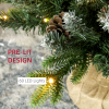 HOMCOM 2 Pieces 2' Prelit Artificial Tabletop Christmas Trees, LED Display - Image 3
