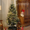 HOMCOM 5ft Artificial Christmas Tree with LED Lights and Blue Decorations - Image 3