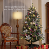 HOMCOM 5ft Artificial Prelit Christmas Tree w/ LED Lights, Purple Ornaments - Image 3