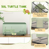 PawHut Turtle Tank 28L Glass Turtle Aquarium w/ Easy-Drain 45 x 25 x 29cm - Image 3