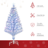Artificial Fibre Christmas Tree Seasonal Deco 16 LED Easy Store 4FT White Blue - Image 4
