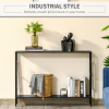 Console Table 2 Shelves MDF Steel Frame in Art Deco Square Style 76x106cm - Image 4