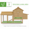 Small Chicken Coop Hen Cage Nesting Box Outdoor Run Wood Color 150.5 x 54 x 87cm - Image 4