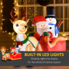 4ft Christmas Inflatable Santa Claus on Sleigh Deer LED Lighted Indoor Outdoor - Image 4