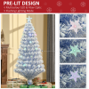 Artificial Fibre Christmas Tree Seasonal Deco 21 LED Easy Store 5FT White Blue - Image 4