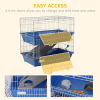 2-Tier Small Animal Cage for Rabbit Ferret Chinchilla w/ Accessories Ramp - Image 4