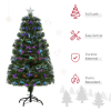 4FT Multicoloured Artificial Christmas Tree Fibre Optic Lights Star Holder - Image 4