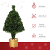 2FT Prelit Artificial Christmas Tree Fiber LED Table Deco Multi-Color Green - Image 4