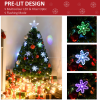 3FT Green Fibre Optic Artificial Christmas Tree LED Snowflakes Fireproofing - Image 4