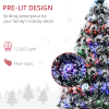 3ft Artificial Prelit Christmas Tree Snow Tree LED Fiber Optics Green White - Image 4