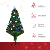 4FT Prelit Artificial Christmas Tree Fibre Star Xmas LED Light Indoor Green - Image 4