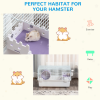 Two-Tier Hamster Cage Gerbil Haven w/Exercise Wheel, Water Bottle, Ladder, White - Image 4