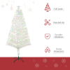 5 Feet Prelit Artificial Christmas Tree with Fiber Optic LED Light White - Image 4