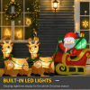 3.5ft Christmas Inflatable Santa Claus on Sleigh LED Indoor Outdoor - Image 4