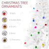 6ft Snow Artificial Christmas Tree Metal Stand Elegant Faux White - Image 4