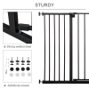 Pressure Fit Dog Gate Pet Barrier for stairs doorway, 76-107cm Width Black - Image 4