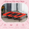 Cooling Elevated Dog Bed Portable Raised Pet Cot for Indoor & Outdoor, Red - Image 4