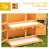 2-tier Rabbit Hutch Small Animal Wooden Bunnies House Outdoor Backyard 2 Sizes - Image 4