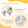 74-80cm Adjustable Metal Pet Gate Safety Barrier w/ Auto-Close Door White - Image 4