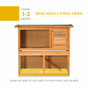 2-tier Rabbit Hutch Small Animal Wooden Bunnies House Outdoor Backyard 2 Sizes - Image 4