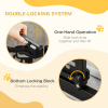 74-80 cm Pet Safety Gate Stair Pressure Fit w/ Auto Close Double Locking, Black - Image 4