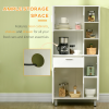 Kitchen Cupboard, Storage Cabinet with Shelves and Drawer, 166cm, White - Image 4