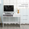Modern Computer w/ Shelf Drawer Standing Writing Station White - Image 4