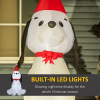 6ft Inflatable Christmas Puppy Dog Wearing Santa Hat Lighted Outdoor Indoor - Image 4