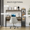 Computer Desk 6 Tier Storage Industrial Workstation Rustic - Image 4