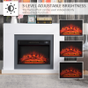 Electric Fireplace Suite Remote Freestanding Fireplace Heater with LED Flame - Image 4