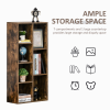 Bookcase IndustrialDisplay Cabinet Cube Storage Rustic Brown - Image 4