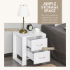 Particle Board 2-Drawer Bedside Table White - Image 4