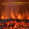 LED Flame Electric Fire Place 2000W Coal Burning Effect Heat-Golden - Image 4