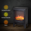 Electric Heater Freestanding Fireplace Artificial Flame Tempered Glass Casing - Image 4