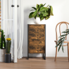 Industrial 3-Drawer Storage Chest Metal Frame Freestanding Unit Brown - Image 4