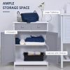 kleankin MDF 2-Drawer Bathroom Cabinet Bathroom Freestanding Cabinet Grey - Image 4