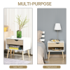 Bedside Table with Drawer and Shelf, Modern Nightstand, End Table - Image 4
