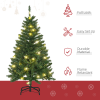 4 Feet Christmas Tree Warm White LED Light Holiday Home Decoration, Green - Image 4