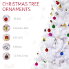 5ft Snow Artificial Christmas Tree Metal Stand Elegant Faux White - Image 4