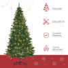 6 Feet Christmas Tree Warm White LED Light Holiday Home Decoration, Green - Image 4