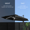 Outsunny 3(m) Solar LED Cantilever Parasol Adjustable Garden Umbrella Dark Grey - Image 4