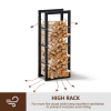 Metal Rust-Resistant Firewood Log Rack Black - Image 4