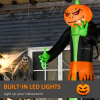 9FT Inflatable Halloween Pumpkin Ghost with Build-in LED Inflatable - Image 4